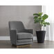 Marcela Belfast Koala Grey Swivel Lounge Chair, Swivel